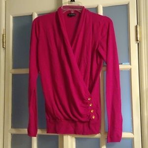 The Limited Pink Wrap Style Blouse M